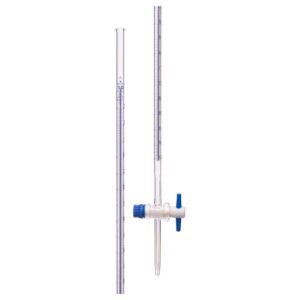 Burette in Schellbach Stripe with Straight Bore PTFE Key Stopcock, Class A