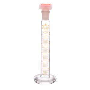 Measuring Cylinder with Round Glass Base and Interchangeable Polypropylene Super Stopper, Class A