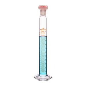 Measuring Cylinder with Hexagonal Base and Interchangeable Polypropylene Stopper, Class A