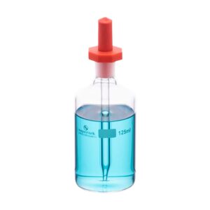 Bottle, Dropping Bottles with Rubber Teat, PP Stopper & Glass Dropper (Clear)