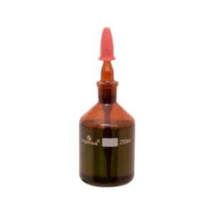 Bottle, Dropping Bottle with Rubber Teat, Dropping Pipette Ground into Bottle Neck (Amber)