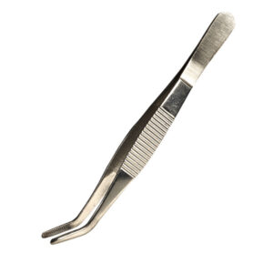 TWEEZERS-CURVED HEAD-125MM-STAINLESS STEEL