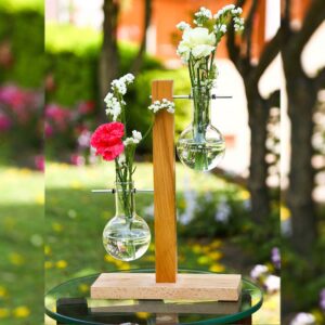Wooden Flask Planter Double
