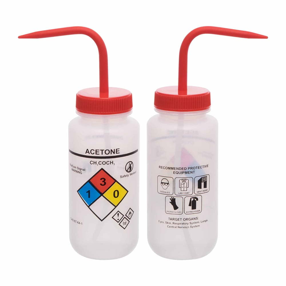 LDPE Wash Bottle with Safety Labeling - Image 2